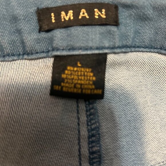 IMAN Slate Blue ankle pants, size L - Picture 4 of 4